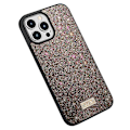Miniatyrbild 1 av 5: SULADA Baksidesskydd för iPhone 15 Pro, PU Läderbelagd PC+TPU Glitter Paljetter Mobilskal Multicolor Style D
