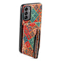 Pikkukuva 4 / 5: Samsung Galaxy A05s 4G -kotelo, värikäs kukkakuvioinen nahkainen takakansi korttipidikkeellä ja jalustalla Multicolor Style C