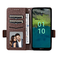 Miniatyrbillede 2 af 5: Anti-ridse Telefoncover til Nokia C110 Litchi Tekstur PU Læder Wallet Stand Cover Multicolor Style G
