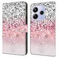 Pikkukuva 1 / 5: Xiaomi Redmi Note 14 5G Kotelo Magneettilukolla 3D Kuvio Nahkainen Lompakko Puhelinkotelo Multicolor Gradient