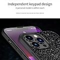 Miniatyrbild 4 av 5: SULADA Baksidesskydd för iPhone 15 Pro, PU Läderbelagd PC+TPU Glitter Paljetter Mobilskal Multicolor Style B