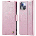 Pikkukuva 1 / 5: iPhone 14 -kotelo AUTSPACE A11 RFID-suojattu retro nahkainen matkapuhelinlompakkokotelo - Musta Multicolor Pink