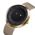 Miniatyrbilde 1 av 5: Skmei 9174 Comp Style Dial Quartz Klokke For Menn - Elegant Gull Herre Quartz Klokke Fra Skmei Gold