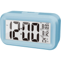 Miniatyrbild 1 av 5: Uppgraderad digital väckarklocka, 4,3-tums LED-skärm med temperatur Större Lound Light Control Portable Blue