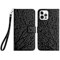 Miniatyrbillede 1 af 5: Til iPhone 13 Pro Cover Præget PU Læder Wallet Mobiltelefon Etui Multicolor Style B