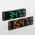 Miniatyrbild 3 av 5: Digital väggklocka Fjärrkontroll Temp Datum Vecka Visning Timer Nedräkning Tabell Klocka Vägg Dubbla Alarm Led Klockor A WhiteGreen