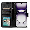Miniatyrbillede 2 af 5: Til Oppo Reno12 Pro 5G (Global) Etui Wallet Stand View PU Læder Telefon Cover Multicolor Style B