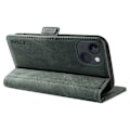 Miniatyrbillede 4 af 5: YIKATU YK-005 Pung Etui til iPhone 14 Stativ PU Læder Hud-berørings Magnetisk Beskyttende Telefon Cover Multicolor Style D