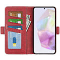 Miniatyrbillede 2 af 5: Til Samsung Galaxy A36 5G Stand Case Kalvetekstur Læder Wallet Telefon Cover Multicolor Style B