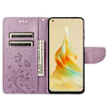 Pikkukuva 2 / 5: Oppo Reno8 T 4G PU-nahkakotelo Kukkaperhoskuvioinen Puhelinkuori Lompakkoteline Multicolor Style H