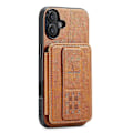 Pikkukuva 2 / 5: FIERRE SHANN 024 -tyylinen iPhone 16 -kotelo korttipidikkeellä ja jalustalla, vahapintainen nahka + TPU-puhelinkuori Multicolor Style E