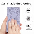 Miniatyrbild 5 av 5: Fodral för Samsung Galaxy A55 5G med fjärilsmönster, läder och handledsrem Multicolor Style C