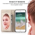 Miniatyrbillede 5 af 5: PU læder tegnebogsetui med 2 stropper til iPhone SE/SE/7/8 4,7 tommer Multicolor Beige