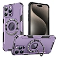 Miniatyrbild 1 av 5: Skyddsfodral med Ställ för iPhone 15 Pro Max PC+TPU Mobilskal Kompatibelt med MagSafe Multicolor Style A