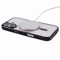 Pikkukuva 4 / 5: iPhone 16 Kuori Mattapintainen Galvanointi Puhelinkuori Yhteensopiva MagSafe-ominaisuuden Kanssa - Tumman Violetti Multicolor Black