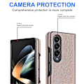 Pikkukuva 4 / 5: Samsung Galaxy Z Fold4 5G Iskunkestävä Puhelinkotelo PU-nahka+PC Ristikkäiskuvioitu Suojus Multicolor Style F