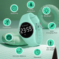 Miniatyrbild 3 av 5: Watch, Watch för pojkar, flickor, watch med fitness , väckarklocka, stoppur, ingen app och vattentät, watch för barn 5-12 år 13-LightGreen-F
