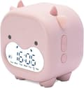 Barn Väckarklocka Sovrum Datum Temperatur Snooze Wake Up Light&night Light Hy pink