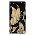 Pikkukuva 5 / 5: Xiaomi Redmi Note 14 5G Kotelo Magneettilukolla 3D Kuvio Nahkainen Lompakko Puhelinkotelo Multicolor Golden Butterfly