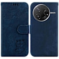 Miniatyrbillede 1 af 5: Til Xiaomi Poco F7 Pro 5G/ F7 Ultra 5G/ Redmi K80 Pro 5G/ K80 5G Wallet Case Tiger Prægning Læder S Multicolor Dark Blue