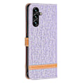 Pikkukuva 5 / 5: Samsung Galaxy A15 4G -puhelimen kotelo, farkkukangasta ja PU-nahkaa yhdistettynä Multicolor Style C