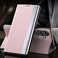 Miniatyrbillede 2 af 5: Til Samsung Galaxy A54 5G Elektroplettering PU Læder Telefon Cover Stativ Anti-ridse Smartphone Etui Multicolor Style E