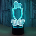 Miniatyrbilde 5 av 5: Ny Optisk Illusjon 3D Kjærlighet Svanenattlampe 16 Farger Endring Fjernkontroll Berøringsbryter Dekor LED Bordlampe Julegave Bursdagsgave