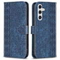 Miniatyrbillede 1 af 5: Til Samsung Galaxy A15 4G Etui Præget PU Læder Telefon Standpung Cover Multicolor Style D