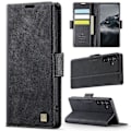 Pikkukuva 2 / 5: Samsung Galaxy A34 5G -kotelo AUTSPACE A11 RFID-suojattu retro nahkainen puhelinlompakkokotelo Multicolor Black