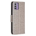 Miniatyrbillede 5 af 5: Til Nokia G42/G310 Sommerfugl Præget Telefon Cover Læder Stand Wallet Cover med Rem Multicolor Style C