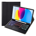 Pikkukuva 1 / 5: Type C A10B-AS iPad 10.9 (2022) -mallille, kynäpaikkamuotoilu, nahka + TPU-tablettitelinekotelo + irrotettava Multicolor Style A