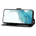 Miniatyrbillede 3 af 5: Til Samsung Galaxy S23 FE Etui Lynlås Pung PU Læder Støtteben Mobiltelefon Cover med 2 Stropper Multicolor Style F