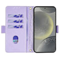Miniatyrbillede 3 af 5: Læder Wallet Case med RFID-blokering og stativfunktion samt håndrem til Samsung Galaxy S25 Multicolor Style A
