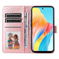 Miniatyrbillede 2 af 5: Mobiltelefonetui til Oppo A58 4G, Wallet Stand Shell PU Læder Solsikke Præget Telefoncover Multicolor Style E