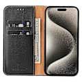 Miniatyrbild 2 av 5: FIERRE SHANN Fodral för iPhone 15 Pro Magnetisk Självstängande PU Läder Telefonskal Multicolor Style D