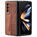 Miniatyrbild 1 av 5: AZNS Telefonfodral för Samsung Galaxy Z Fold4 5G Präglat Mönster PU Läderbelagd TPU Baksida Multicolor Style A