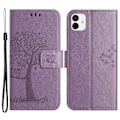 Pikkukuva 1 / 5: Samsung Galaxy A05 4G -kotelo Pöllöpuu-kuvioidulla nahkaisella puhelinkotelolla ja lompakolla Multicolor Style D