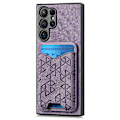 Miniatyrbillede 2 af 5: Til Samsung Galaxy S24 Ultra Etui Præget Mønster Kortholder Støtteben Læder Bagcover Multicolor Style B