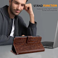 Miniatyrbillede 5 af 5: Til Samsung Galaxy S24+ Etui PU Læder Anti-drop Wallet Cover Multicolor Style C