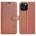 Miniatyrbillede 1 af 5: Lædercover til iPhone 16 Pro Max Wallet Case med Litchi-tekstur Multicolor Style I