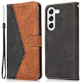 Miniatyrbillede 1 af 5: Til Samsung Galaxy A26 5G Cover Farvesplejsning Tegnebog Stativ Læder Telefonetui med Håndledsrem Multicolor Style A
