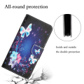 Miniatyrbilde 5 av 5: For iPhone 15 Plus Folio PU Lær Stå Lommebok Deksel Mønstertrykk Telefondeksel Med Stropp Butterfly