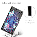 Miniatyrbillede 5 af 5: Til Iphone 15 Plus Folio Pu Læder Stand Wallet Case Mønster Print Telefon Cover Med Rem Butterfly