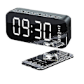 Miniatyrbild 2 av 4: Multifunktionell LED digital väckarklocka, Bluetooth högtalare, skrivbordsbord vid sängen självlysande elektronisk musik