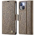 Pikkukuva 1 / 5: iPhone 14 -kotelo AUTSPACE A11 RFID-suojattu retro nahkainen matkapuhelinlompakkokotelo - Musta Multicolor Brown