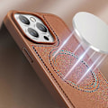 Miniatyrbild 2 av 5: X-LEVEL För iPhone 15 Pro PU Läderbelagt TPU+PC Mobilskal Anti-Rep Magnetiskt Skydd Multicolor Style C