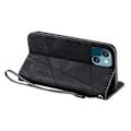 Miniatyrbillede 3 af 5: Til iPhone 14 Wallet Case Splejset Læder Stand Telefon Cover med Håndrem Multicolor Style B