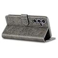 Miniatyrbillede 4 af 5: LC.IMEEKE Til Samsung Galaxy A26 5G Etui Kalvetekstur PU Læder Stand Wallet Telefon Cover- Multicolor Grey