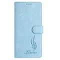 Pikkukuva 5 / 5: Xiaomi Redmi A5 NFC -kotelo, jossa on painettu sulka PU-nahkalompakko ja ranneke Multicolor Sky Blue