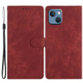 Miniatyrbild 1 av 5: För Iphone 15 Plus Stativ Skin-touch Cover Pu Läderplånbok Slimfit Phone case Red